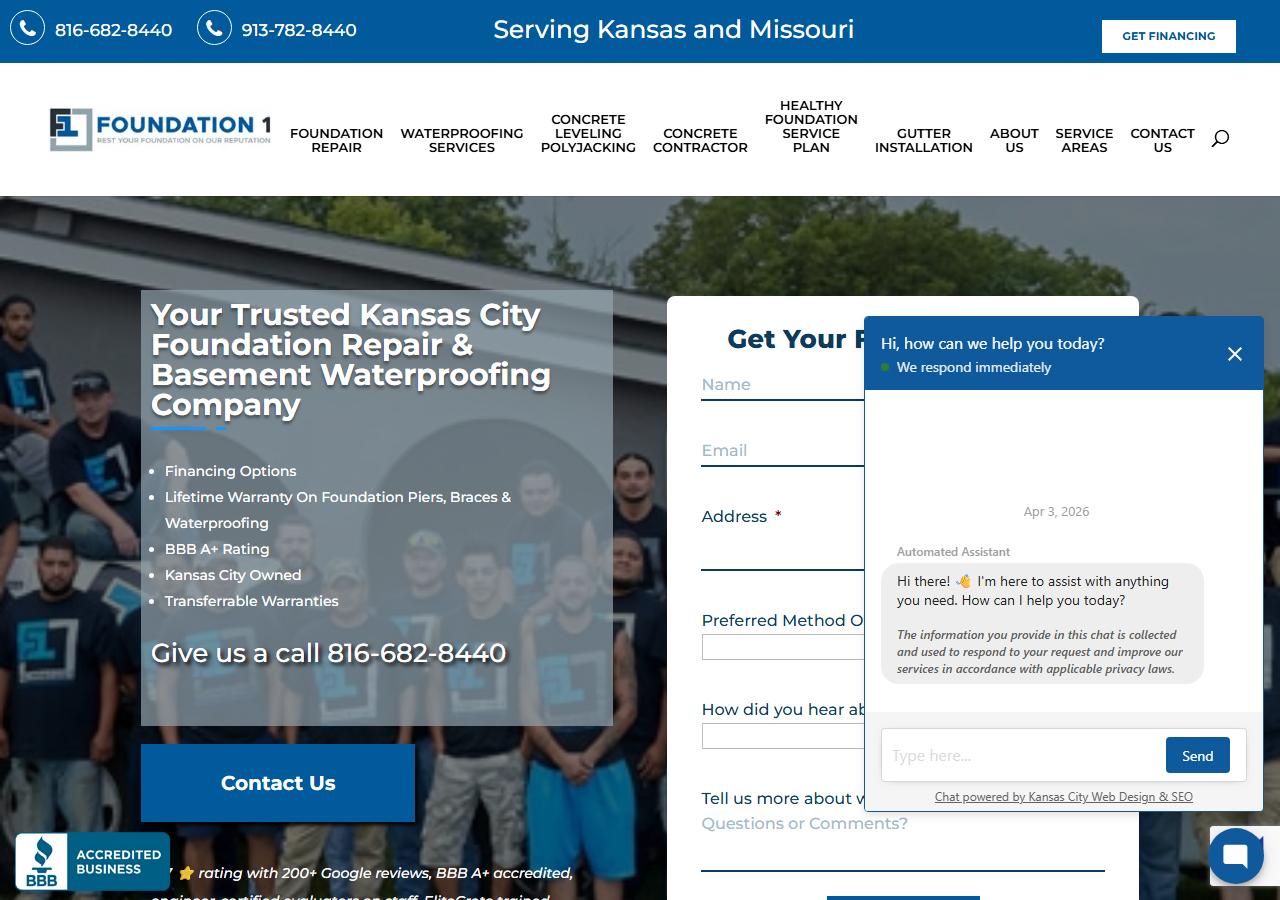 Foundation 1 website screenshot