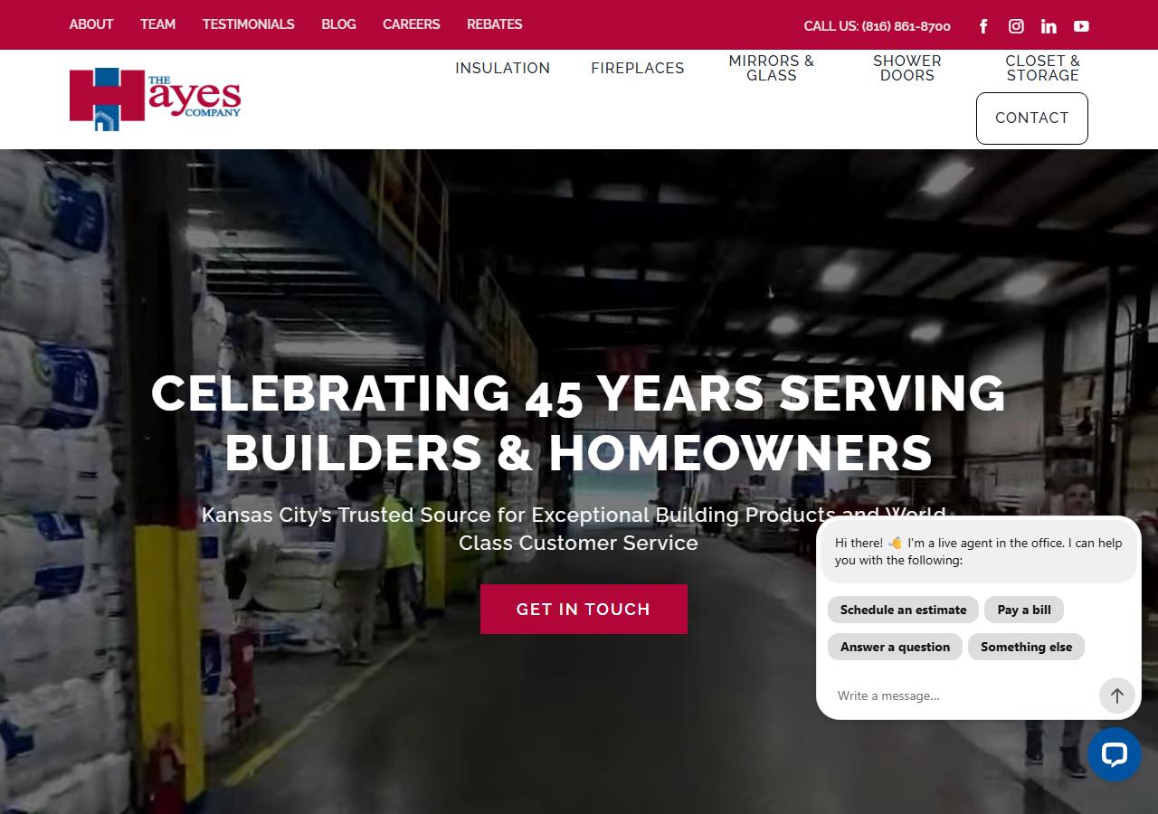 Hayes Company website screenshot